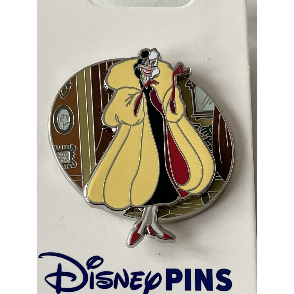 Authentic Disney Villains Pin Cruella de Vil 101 Dalmatians Disney Pins New